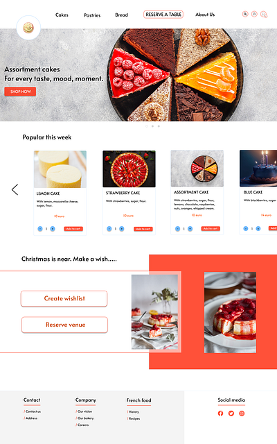 French Patisserie Website food patisserie restaurantdesign ui ux uxdesign