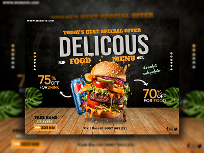 Food Banner banner design branding design food graphic graphic design motion graphics photoshop