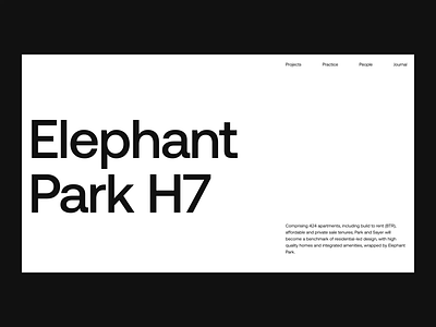 Elephant Part H7 architecture editorial grid layout typography ui web website white space