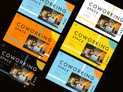 Coworking concepts aesthetics bright coworking design mainpage ui ux webdesign