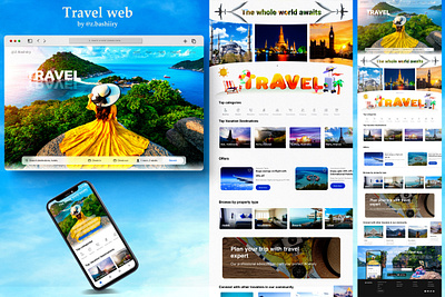 Travel Reservation Web App app design graphic design illustration logo ui ux vector