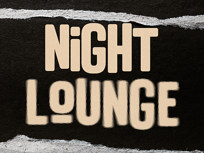 Night Lounge – Tall Sans Typeface bold branding condensed flyer font halftone headline hipster logo lounge manly masuline modern new york night poster rounded tall typeface vintage