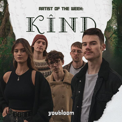 youbloom's Artist of the Week: KIND album art banner design graphic design