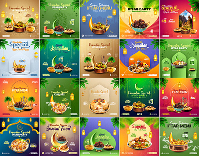 Ramadan Food Social Media Post Template Free banner banner design branding design digital marketing eid mubarak post graphic design instagram post ramadan kareem ramadan mubarak social media post