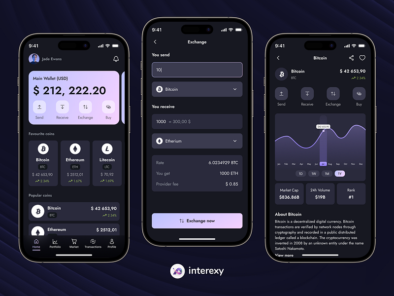 Crypto wallet mobile app | Design concept blockchain branding cryptocurrency cryptowallet designconcept fintech mobileapp mobileappdesign pink ui violet web3