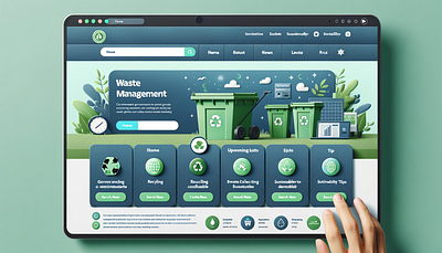 Waste Management Website MockUp design graphic design skipbins ui