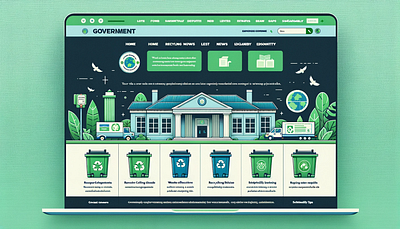 Waste Management Website MockUp graphic design skipbins ui