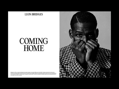 Leon Bridges | Layout Exploration art direction clean creative design exploration layout minimal typography ui ui design web design website design