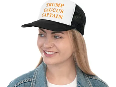 Trump Caucus Captain Hat 3d animation branding design graphic design illustration logo motion graphics trump caucus captain hat typography ui ux vector