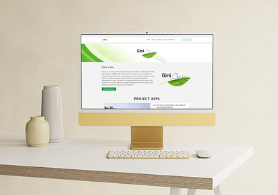 Gini Construction branding construction design desktop screen redesign responsive ui ui ux webpage