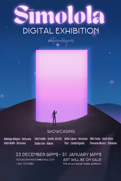 Simolola Digital Art Exhibition flyer art banner design graphic design illustration