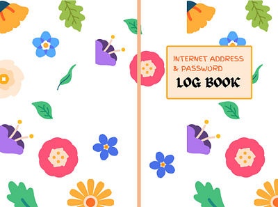 Internet Password Log Book Cover book cover branding graphic design internet log book log book logo password book