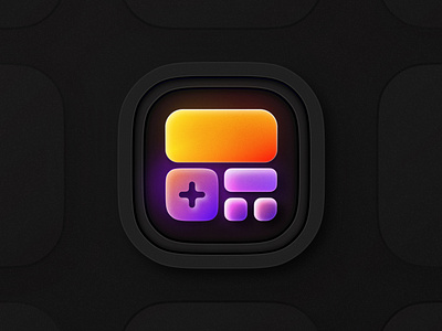 Widget app icon adobe illustrator android app icon app logo branding calculator colourful dark design figma graphic design illustration ios logo ui vector widget