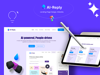AI Reply platform | AI Landing Page ailandingpage aireply artificialintelligence creativetechnology futuretech innovativedesign interactivedesign nextgenux responsivedesign techui uxui