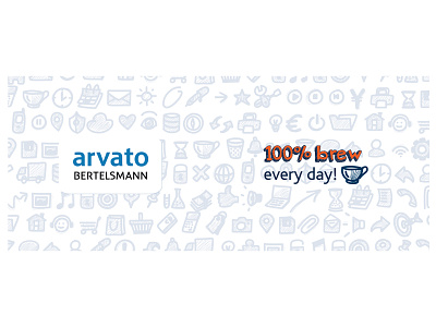 '100% brew' mug design arvato branding coffee design graphic design icons illustration tea