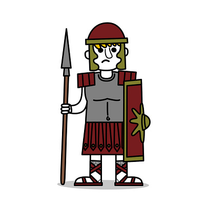 Roman soldier cartoon centurion education history romans school soldier vector