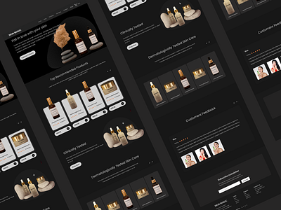 Cosmetic Products Landing page cosmetic product landing page ui design website