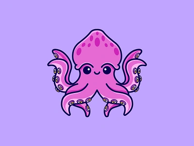 Cute Kraken adorable kraken best cute animals best mascot logo cartoon logo character design cute animal cute animal logo cute character cute kraken cute kraken mascot cute mascot cute monster cute mythical creature cute sea creature cutest kraken illustration illustrative logo kawaii kraken kraken mascot mascot design