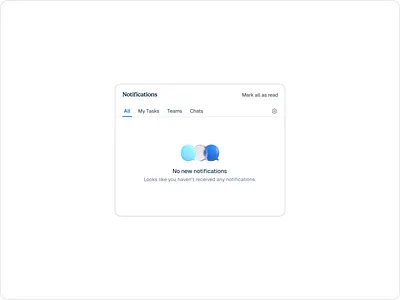 [Concepts] → Empty State Notification. 3d component empty state light theme minimalist modal notification product design ui web design