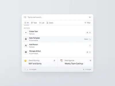 Lunar - CRM Solution - Search clean component design designer graphic design saas search ui uidesign ux uxdesign uxerflow web web app website