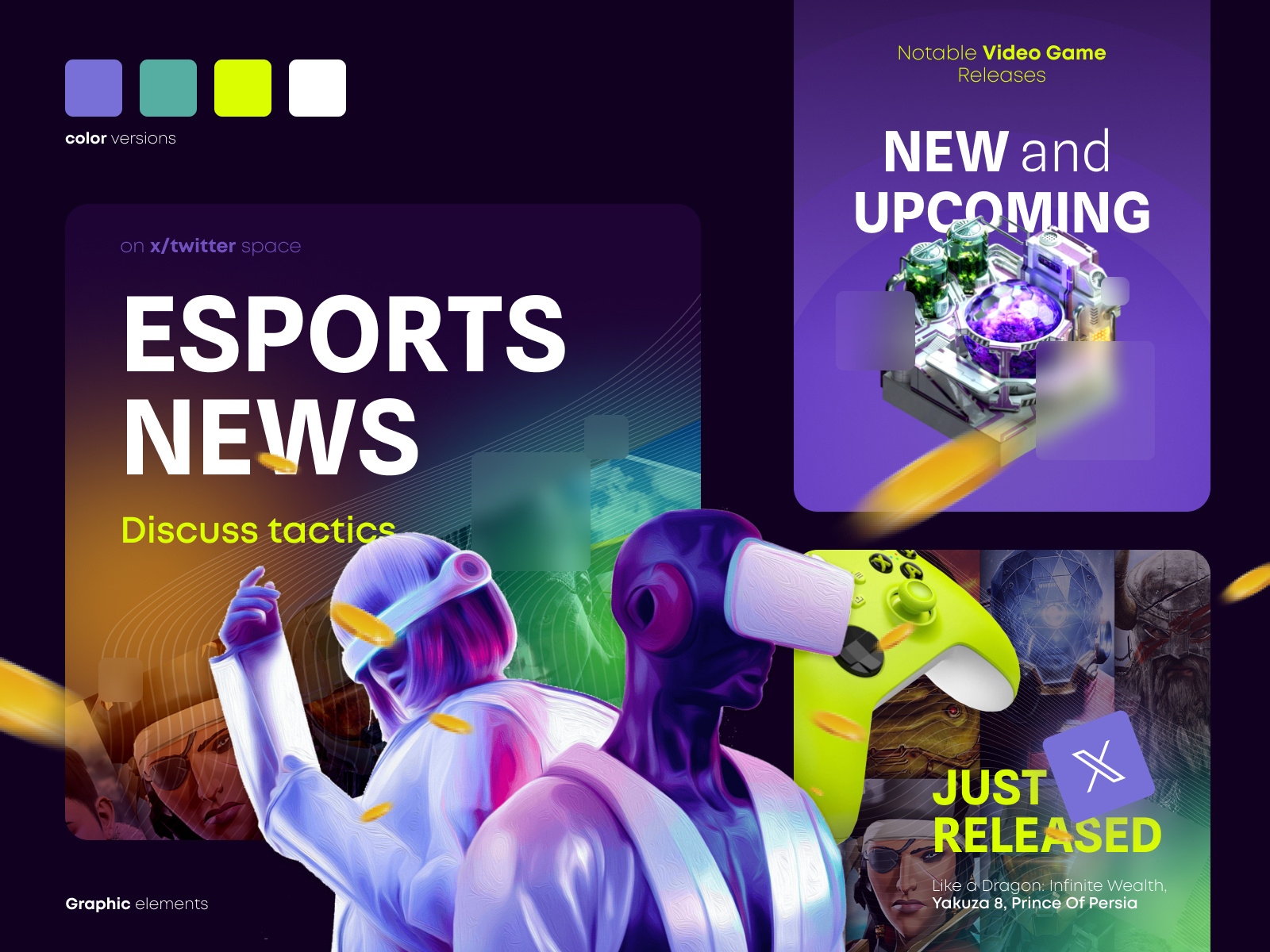 The concept of Gaming Web Content design animation art brand identity branding consept design game graphic design motion graphics vector web