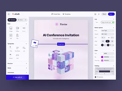 eCraft Dashboard design interface product service startup ui ux web website