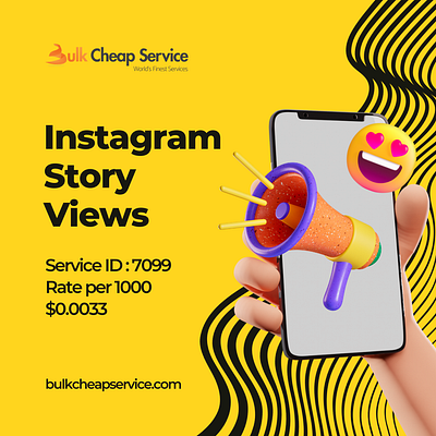 Instagram Story Views branding bulkcheapservice cheapest smm service design illustration instagram marketing marketing smm social media marketing ui