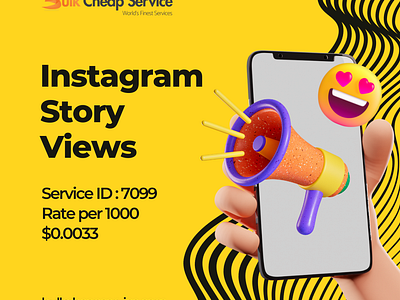 Instagram Story Views branding bulkcheapservice cheapest smm service design illustration instagram marketing marketing smm social media marketing ui