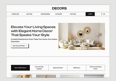 Interior Decor Website ui web design