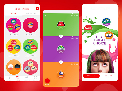 Coca-Cola Freestyle app ui ux