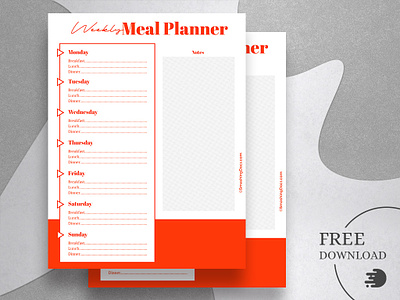 Electric Weekly Meal Planner Template design free freebie groceries meal planner pdf planner template template