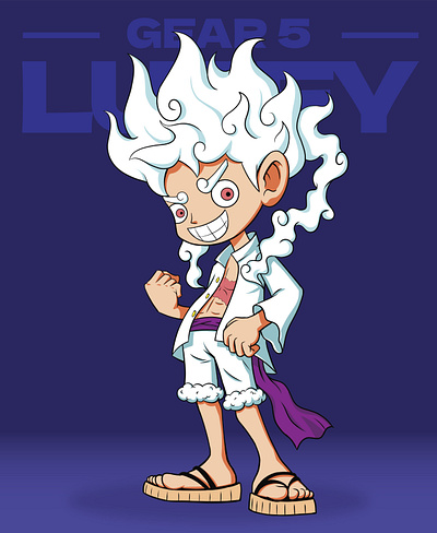 Luffy - Gear 5 anime character digitaldrawing illustration luffy onepiece