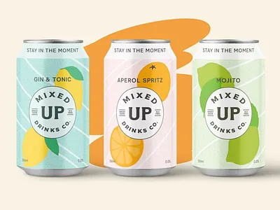 Mixed Up Drinks co. branding graphic design