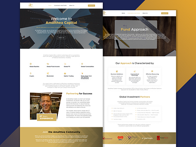 Clean Minimal Website UI Design banner design finance website golden white theme graphic design hero section investment website minimal design redesign ui ui design ui ux web design website design