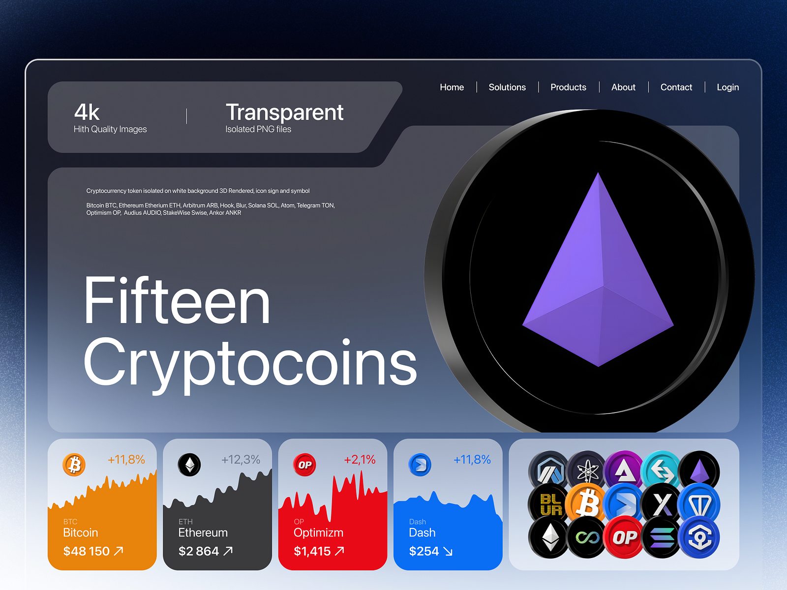 Cryptocoins Thumbnail by Evgeny Loychenko on Dribbble