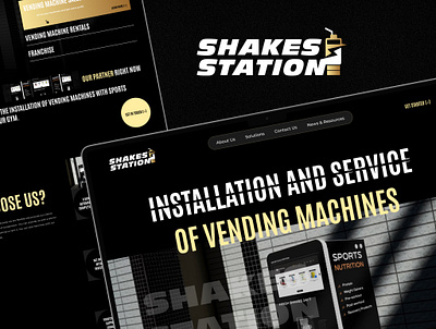 Shake Station | Web Design business card services services web site shake station ui ui design vending machine web design web site