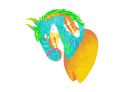 Surrealhorse 3d animation blue branding fish graphic design horse horseshoe illustration motion graphics sea yellow