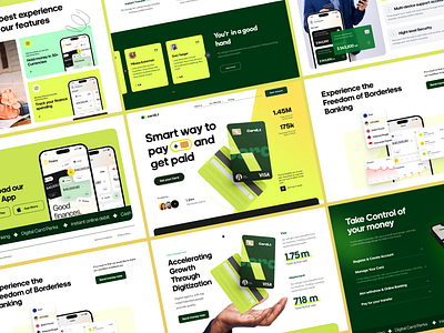Digital banking - website re designed. banking card design credit card digital bank finance fintech illustration landing page web design