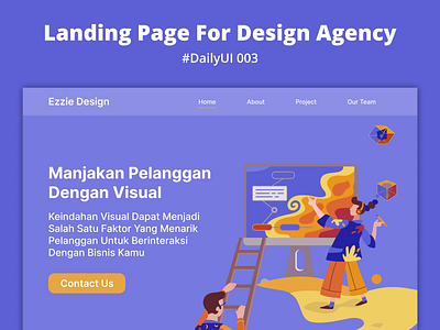 Website Landing Page For Design Agency home page landing page landing page design ui uiux uiux design web design website website design
