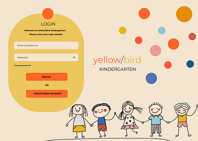 Login page kindergarten login loginform uidesign uxdesign weblogin