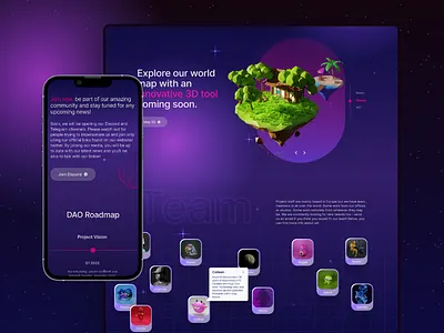 Build your own special place in this unique metaverse application darkui design graphic design metaverse page site ui ux web web3 website
