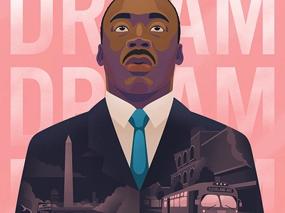 MLK Day 2024 art conceptual diversity equality humanity illustration justice mlk day 2024 mlkday peace portrait protest scottish artist scottish illustrator social issues understanding vector