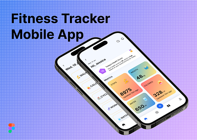 Redesign Fitness Tracker Mobile App app design app ui design figma mobile app mobile design mobileui ui uiux visualdesign