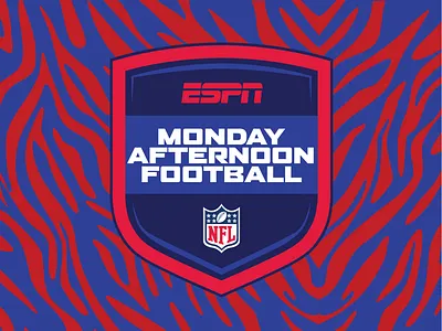 Monday Afternoon Football badge buffalo buffalo bills flat design lockup mnf nfl playoffs sports branding sports design sports logo zubaz