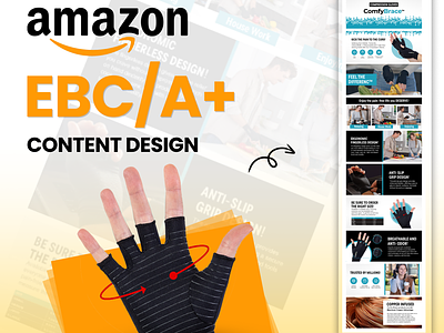 Amazon A+ Content//EBC Design - Gloves a content amazon amazonebc amz branding design ebc graphic design graphicdesign listingimages photoshop