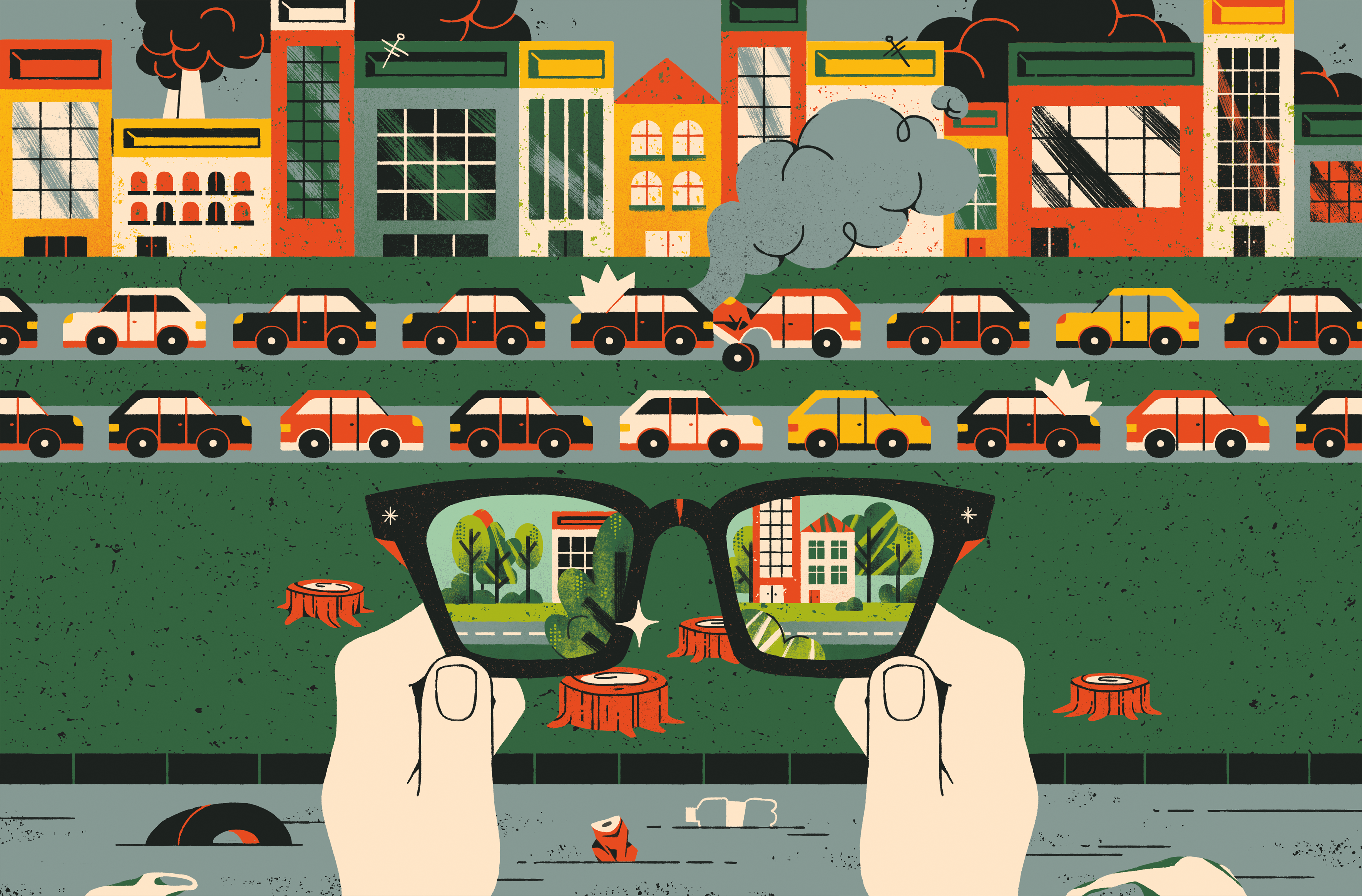 VC/SA - July editorial editorial illustration esg illustration magazine