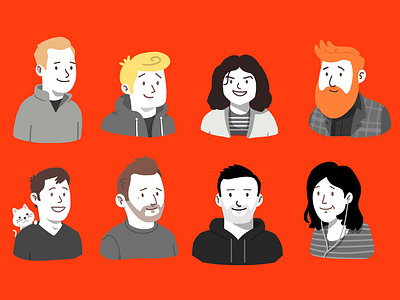 Design Team agency avatars character character design illustration procreate team