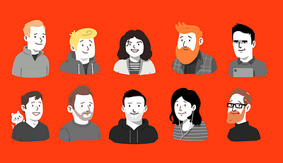 Design Team agency avatars character character design illustration procreate team