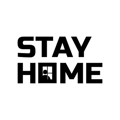 STAY HOME 3d branding covid design graphic design logo logo inspirations logogram motion graphics negativespace negativespacelogo stay at home stay home