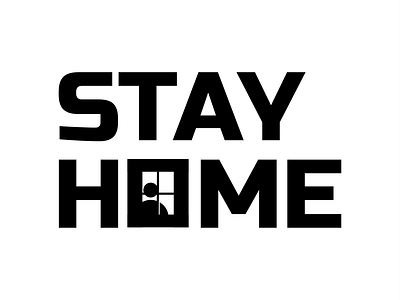 STAY HOME 3d branding covid design graphic design logo logo inspirations logogram motion graphics negativespace negativespacelogo stay at home stay home